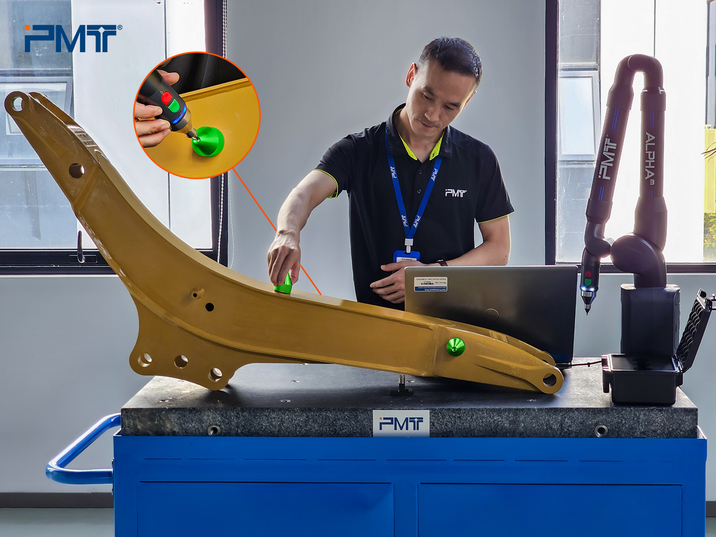 PMT?Technologies-Measuring Arm-Portable Coordinate Measuring Machine-Leapfrog-Point Setup picture2